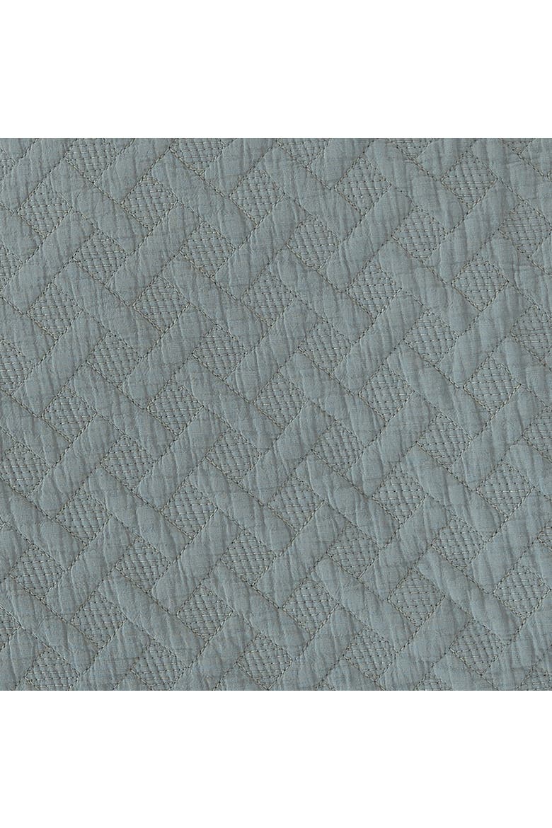 Basketweave Euro Sham Set, Alternate, color, Green