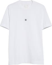 【GIVENCHY】4G Detail Cotton Slim Fit Short Sleeve T-shirt Slim fit t-shirt in cotton with laces and 4G detail in