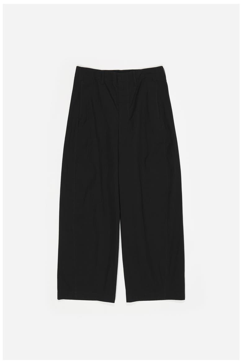 Barrel Trousers With Stitching, Alternate, color, BLACK