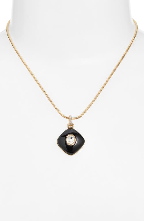 Nordstrom Domed Resin & Crystal Pendant Necklace