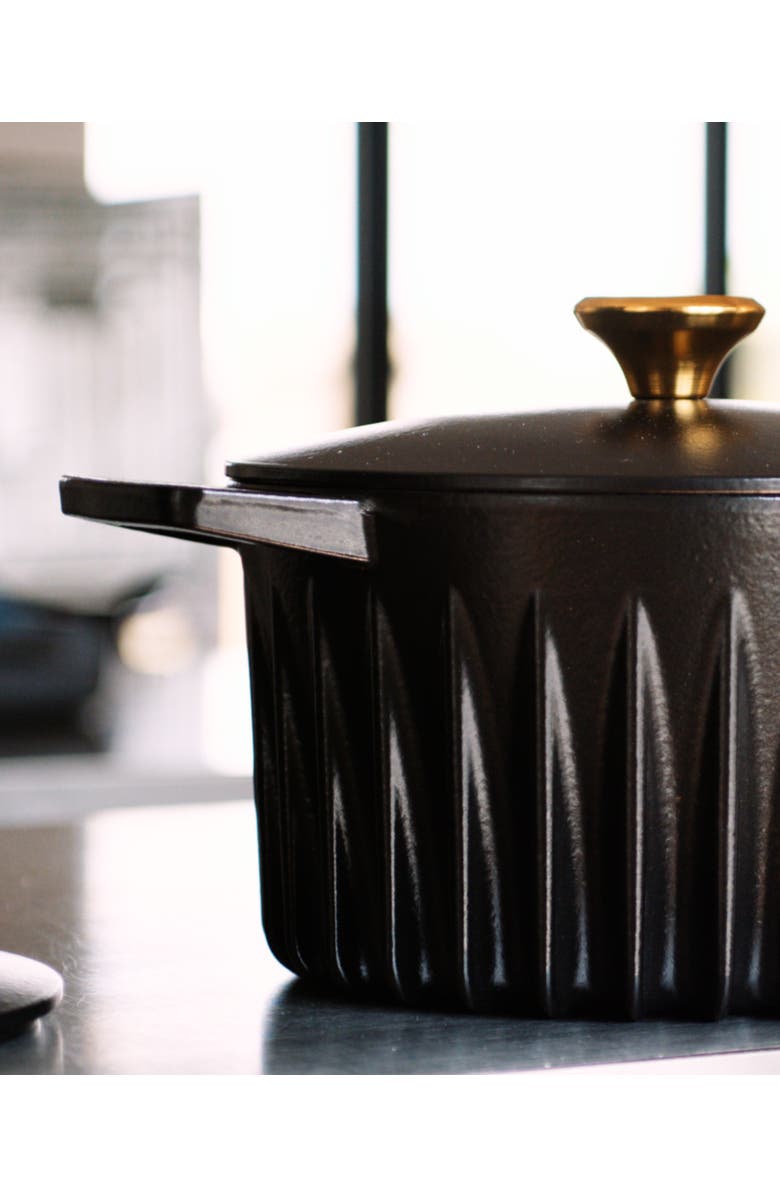 Fireup Cookware Limited FIREUP Rapid Heat Enameled Cast Iron 5.5-Quart Dutch Oven, Alternate, color, Caviar Black
