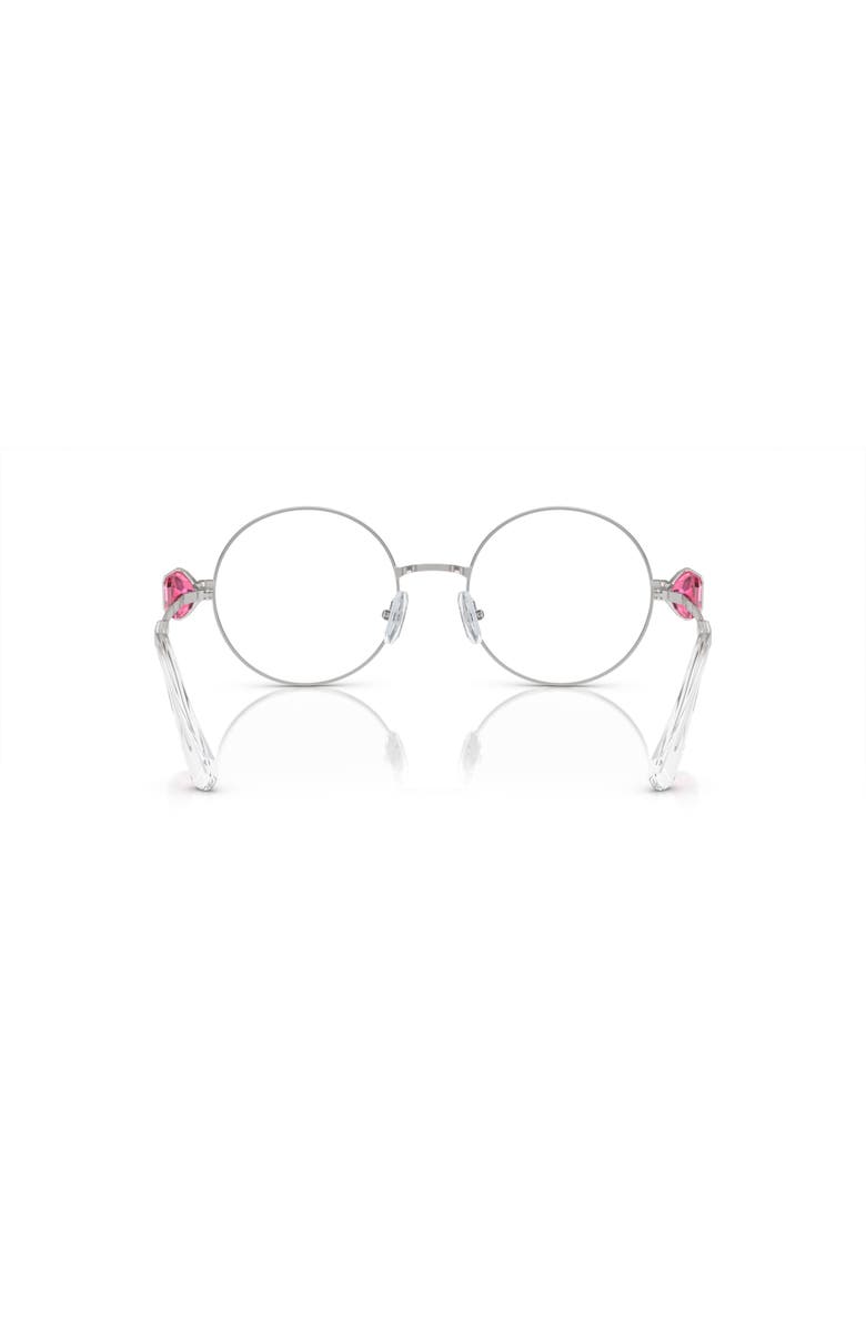 Swarovski 53mm Round optical glasses, Alternate, color, Silver