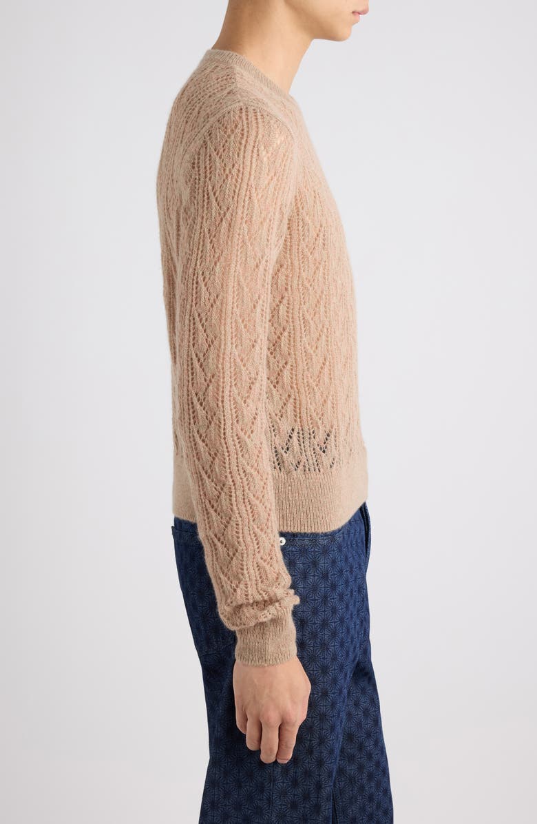 Dries Van Noten Moxie Open Stitch Sweater, Alternate, color, Olive