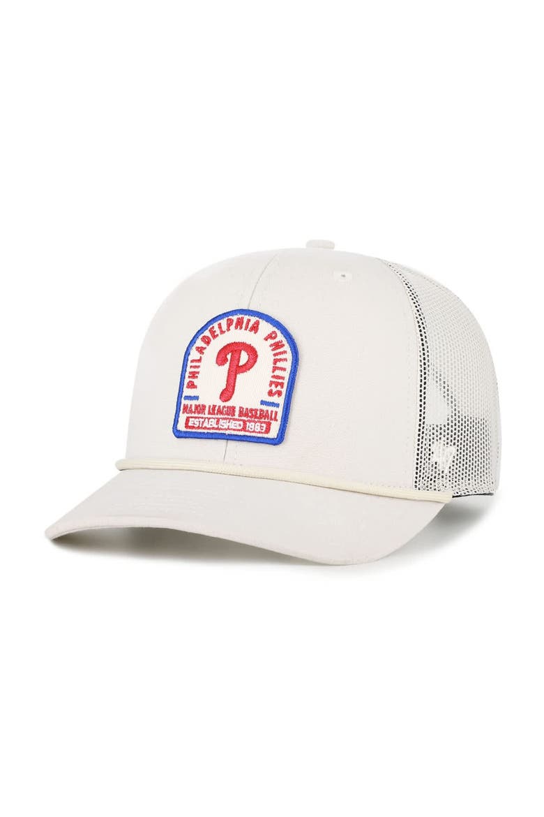 Men's '47 Cream Philadelphia Phillies Gravestone Adjustable Trucker Hat, Main, color, Cream