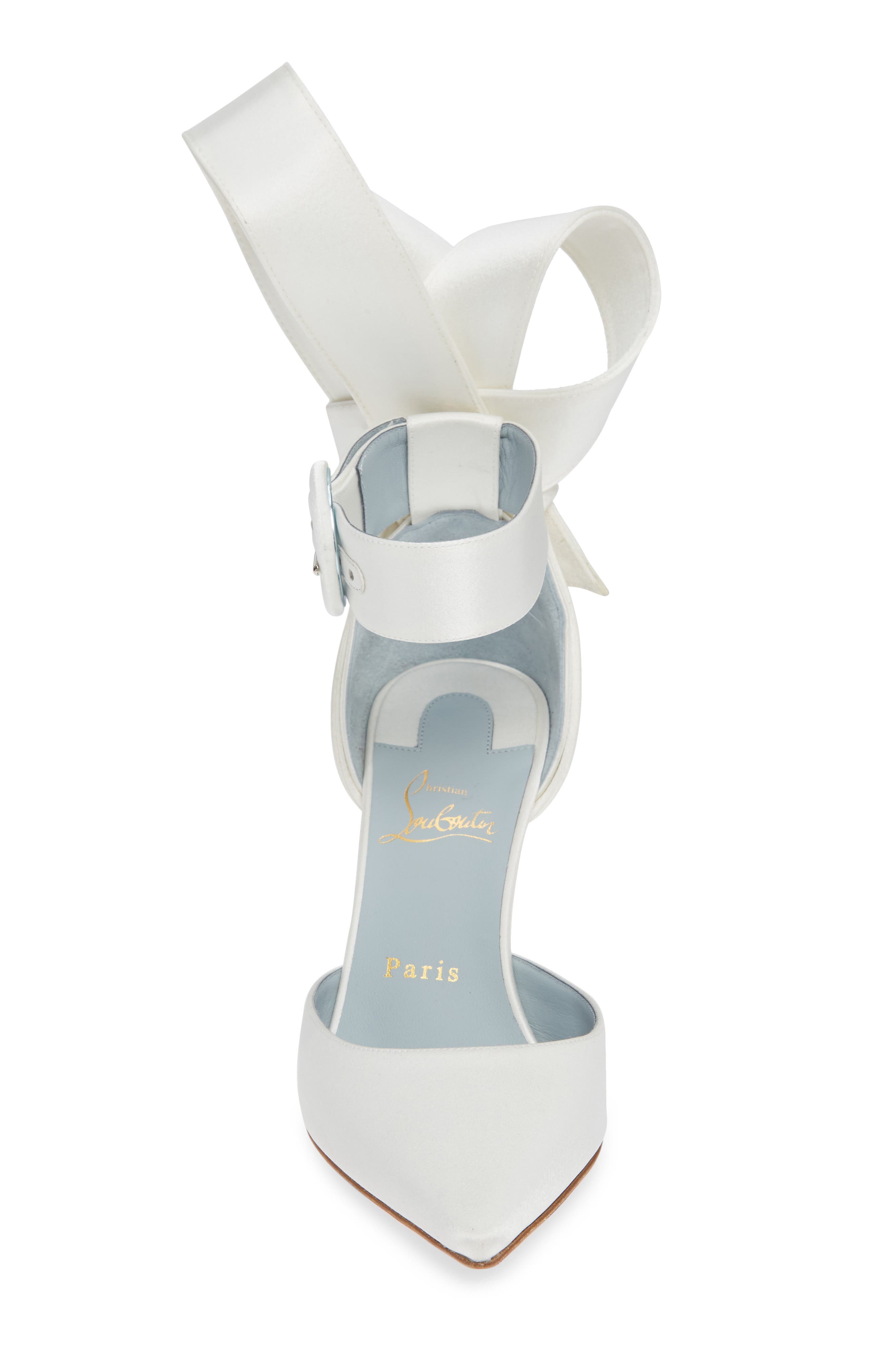 Christian Louboutin Raissa Bow Ankle Strap Pump, Alternate, color, 