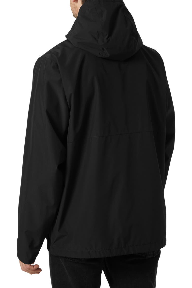 T2 Utility Hooded Rain Jacket, Alternate, color, BLACK