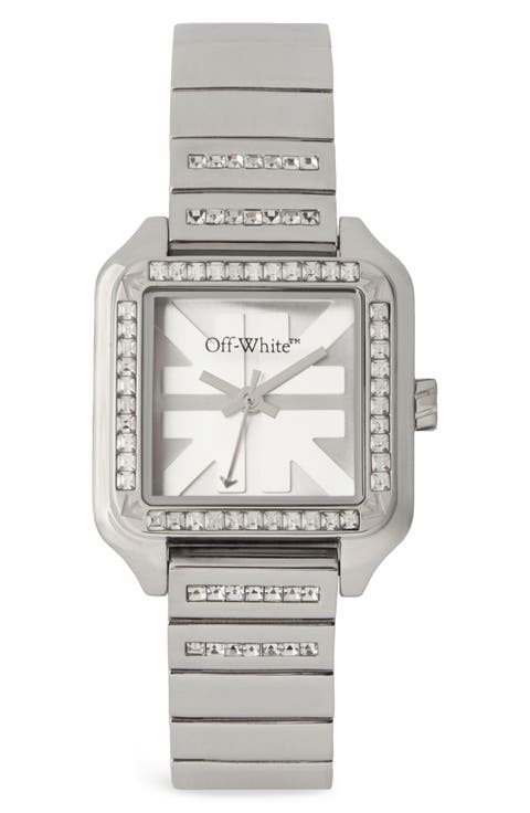 After Hours Crystal Bracelet Watch, 26.5mm x 33mm