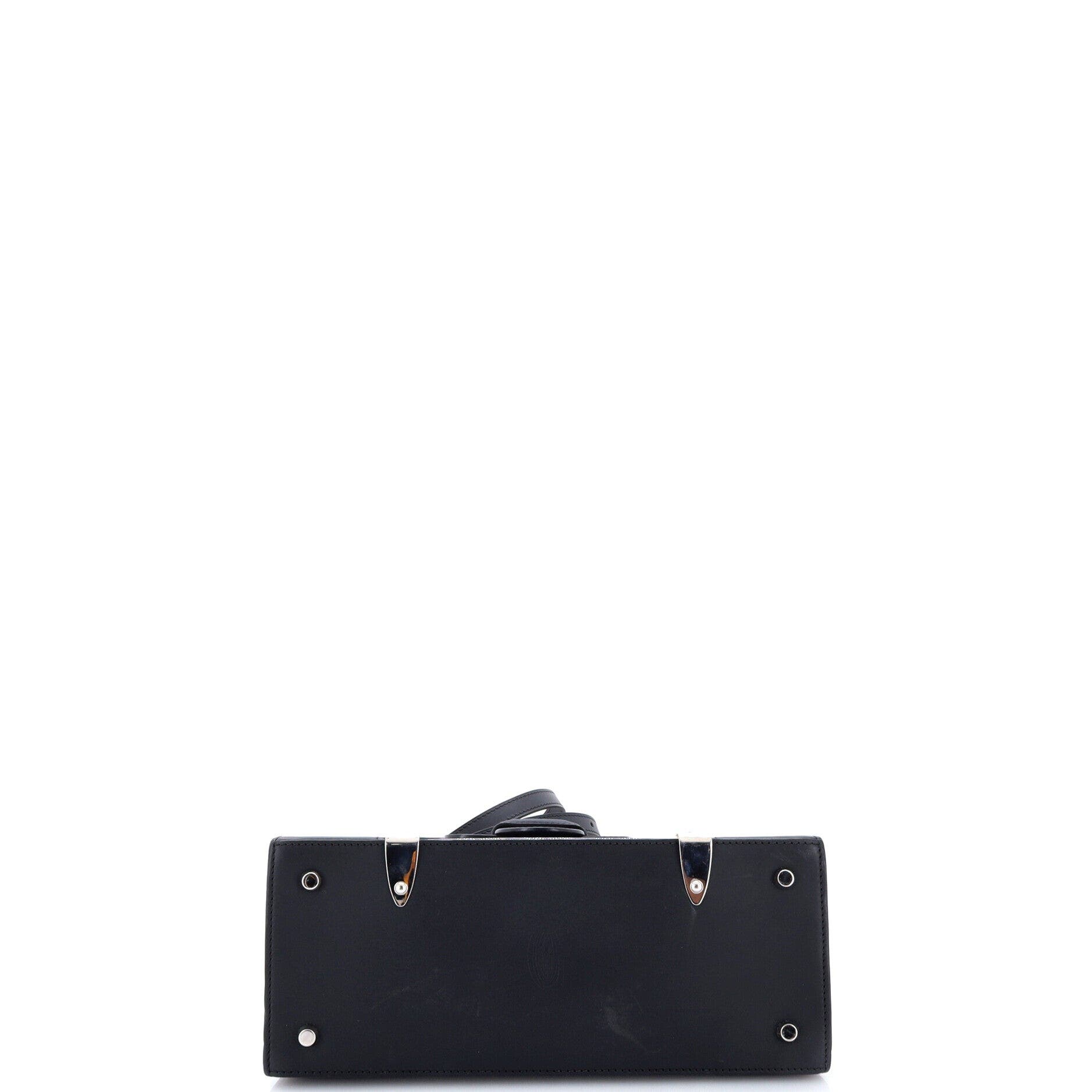 Saigon Top Handle Bag Coated Canvas with Leather PM, Alternate, color, Black