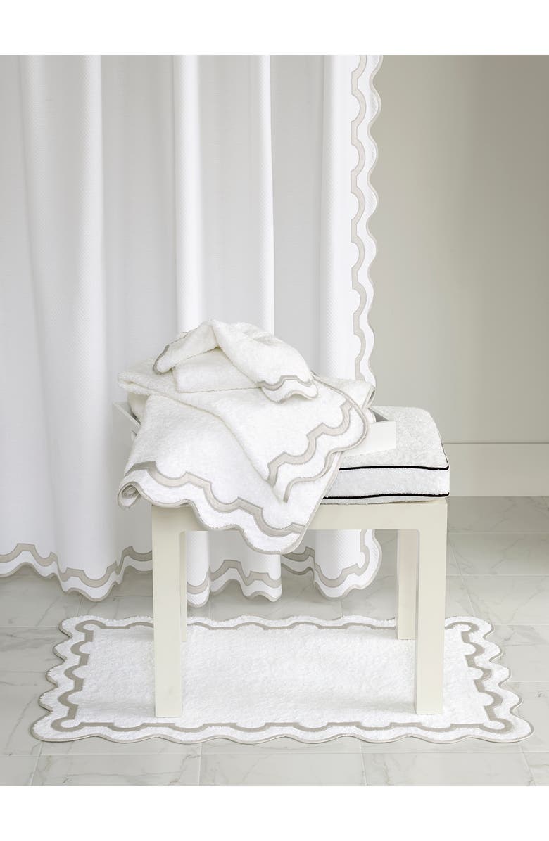 Matouk Mirasol Hand Towel, Alternate, color, Silver