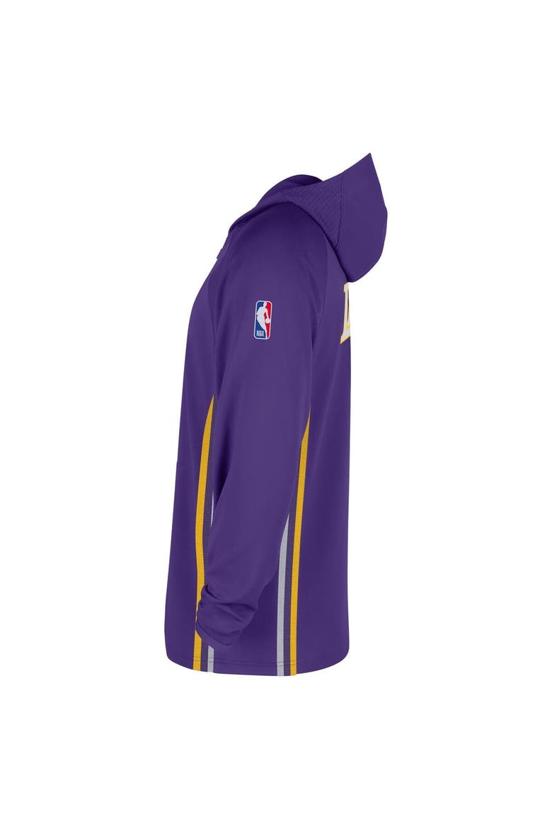 Men's Nike  Purple Los Angeles Lakers Authentic On Court Zone Quarter-Zip Dri-FIT Hoodie Jacket, Alternate, color, Purple