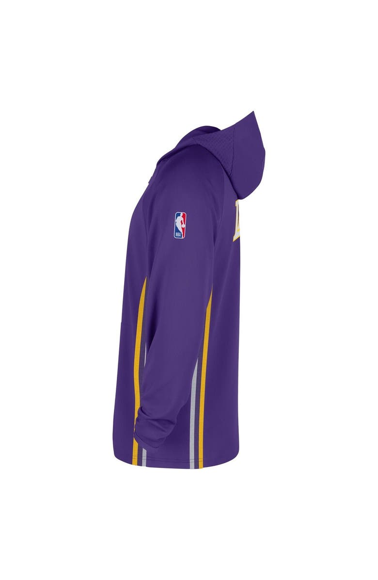 Nike Men's Nike Purple Los Angeles Lakers Authentic On Court Zone Quarter-Zip Dri-FIT Hoodie Jacket, Alternate, color, Purple