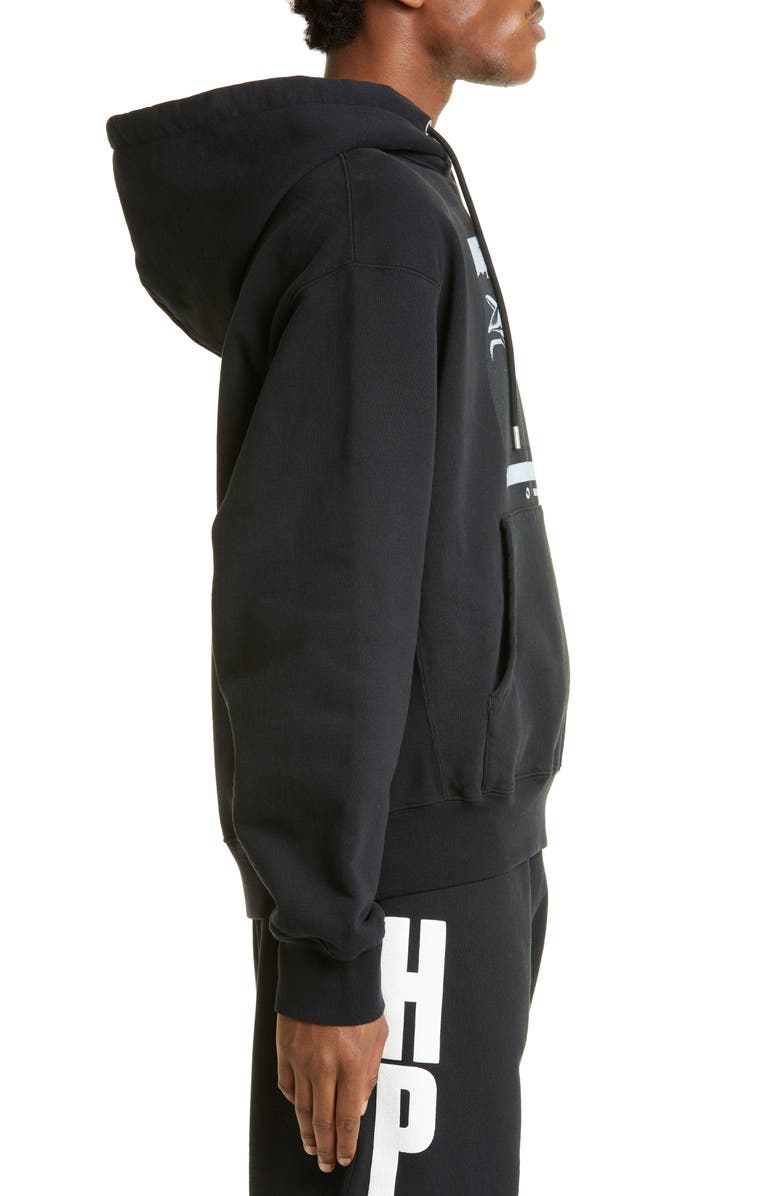 Heron Preston Misprinted Heron Cotton Graphic Hoodie, Alternate, color, 