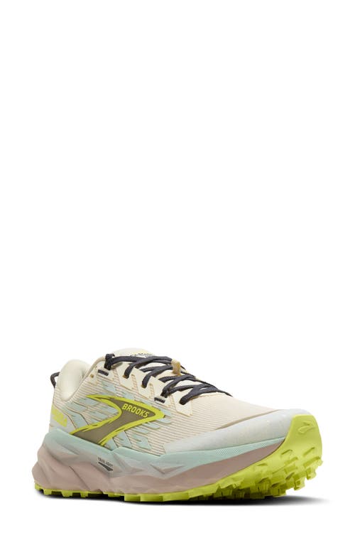 Brooks Cascadia 19 Trail Running Shoe in Coconut/Misty Blue/Ebony  product