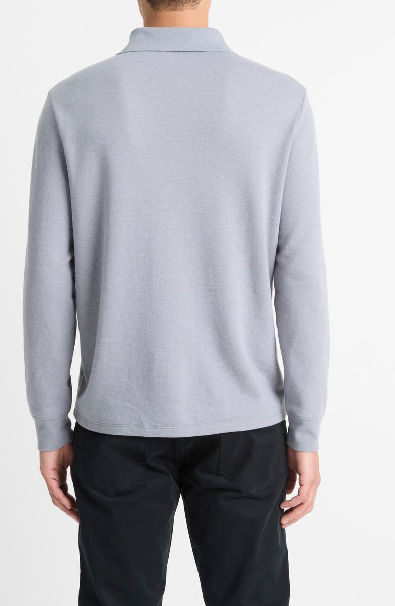 Vince Double Face Long Sleeve Polo, Alternate, color, 