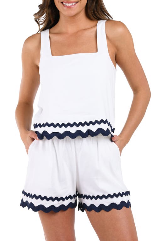 La Blanca Poolside Square Neck Cover-up Tank Top In White