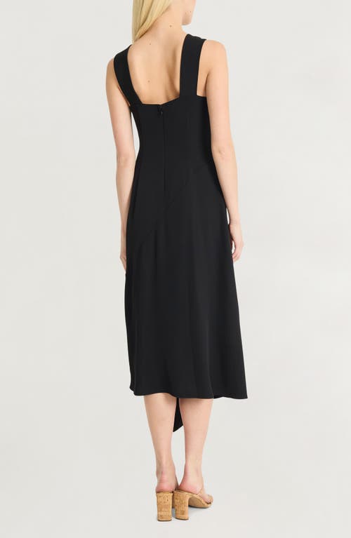 Luxely Asymmetric Sleeveless Midi Dress