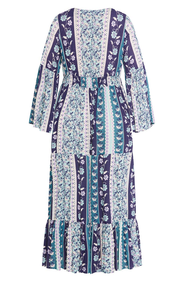 City Chic Heaven Long Sleeve Maxi Dress, Alternate, color, Jewel