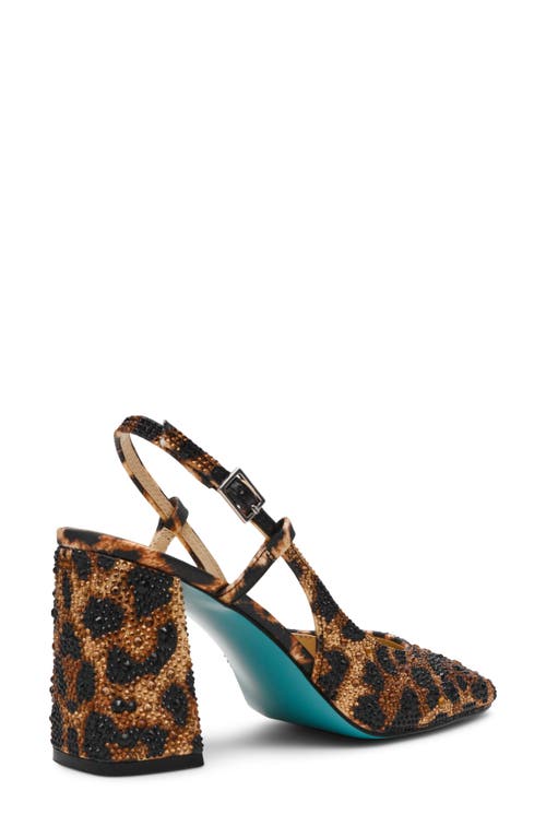 Betsey Johnson Elias Rhinestone Floral Slingback Pump In Brown