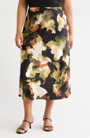 Anne Klein Print Flare Maxi Skirt