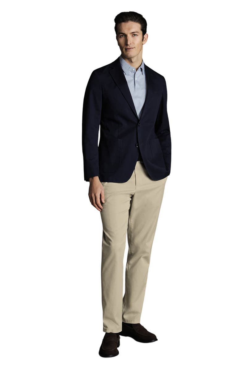 Charles Tyrwhitt Cotton Stretch Slim Fit Jacket, Alternate, color, Navy