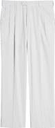 Berle Pleated Seersucker Cotton Dress Pants