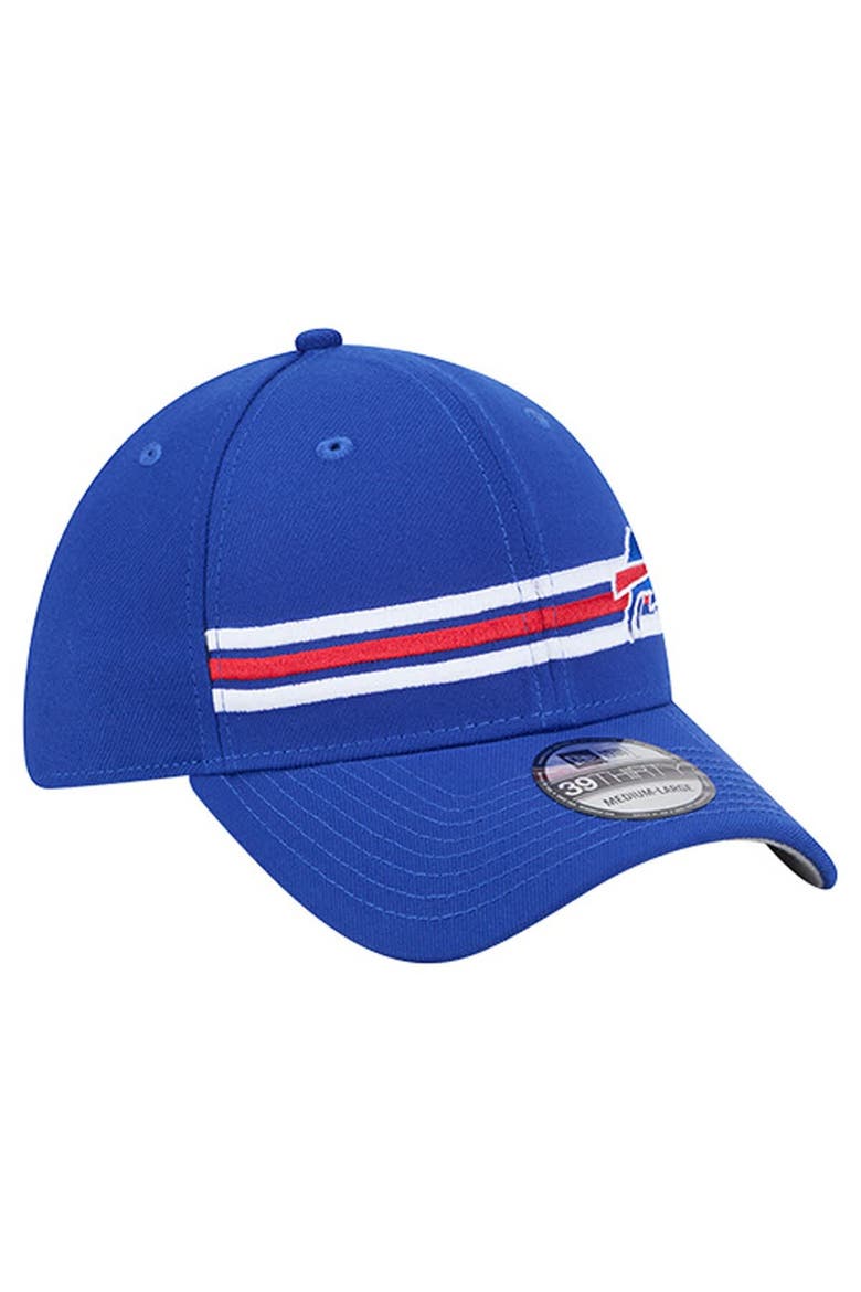 Men's New Era Royal Buffalo Bills Stripes 39THIRTY Flex Hat, Alternate, color, Royal