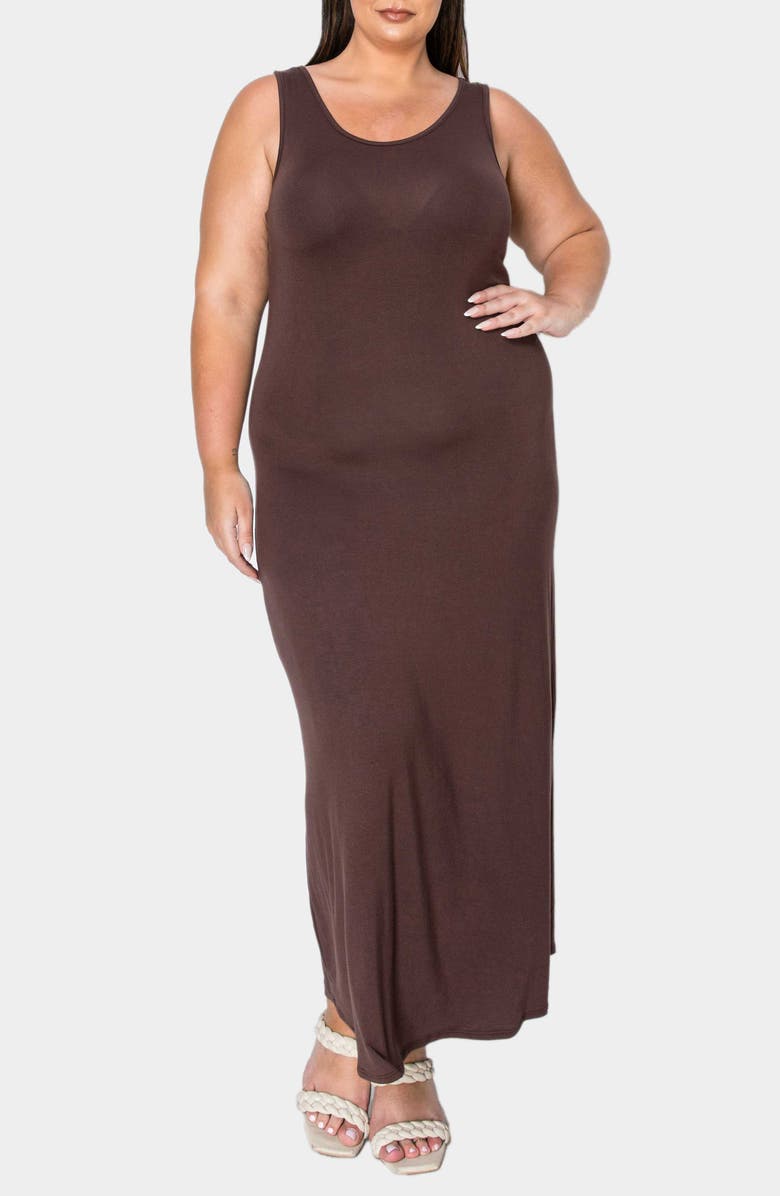 L I V D Everyday Essential Tank Maxi Dress, Main, color, Brown