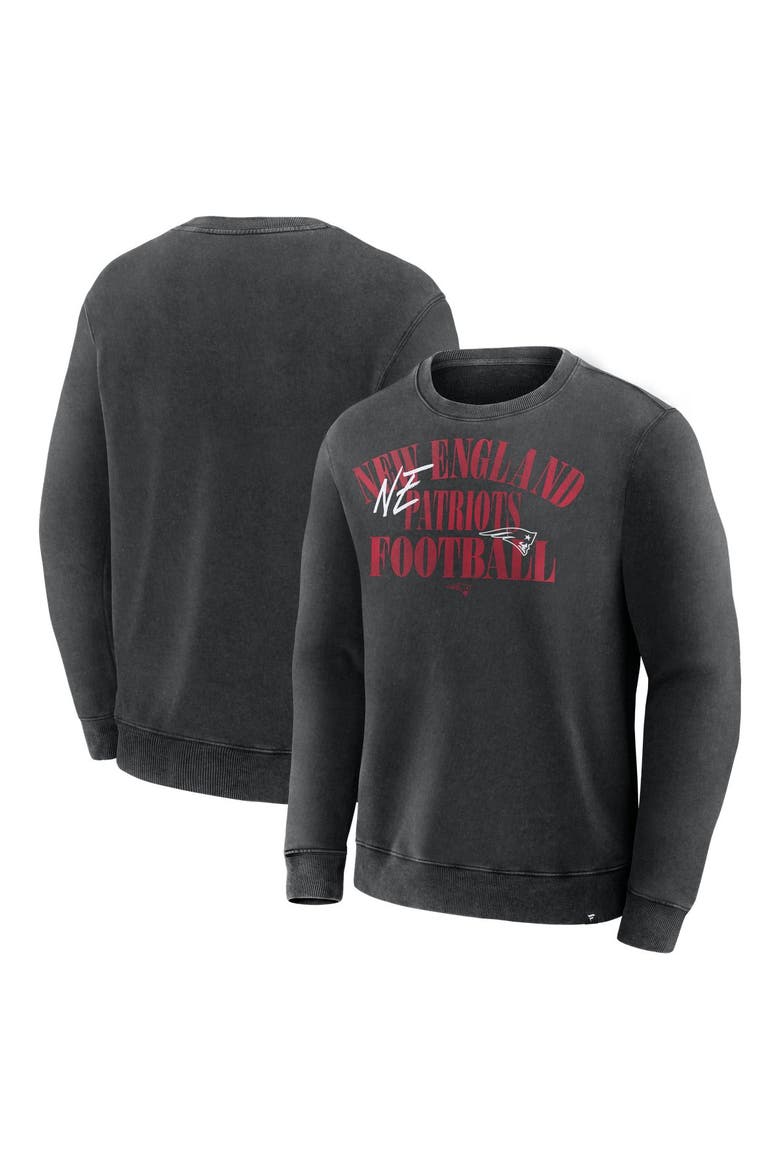 Men's Fanatics Black New England Patriots Halftime Lead Relaxed Heavyweight French Terry Sweatshirt, Main, color, Black