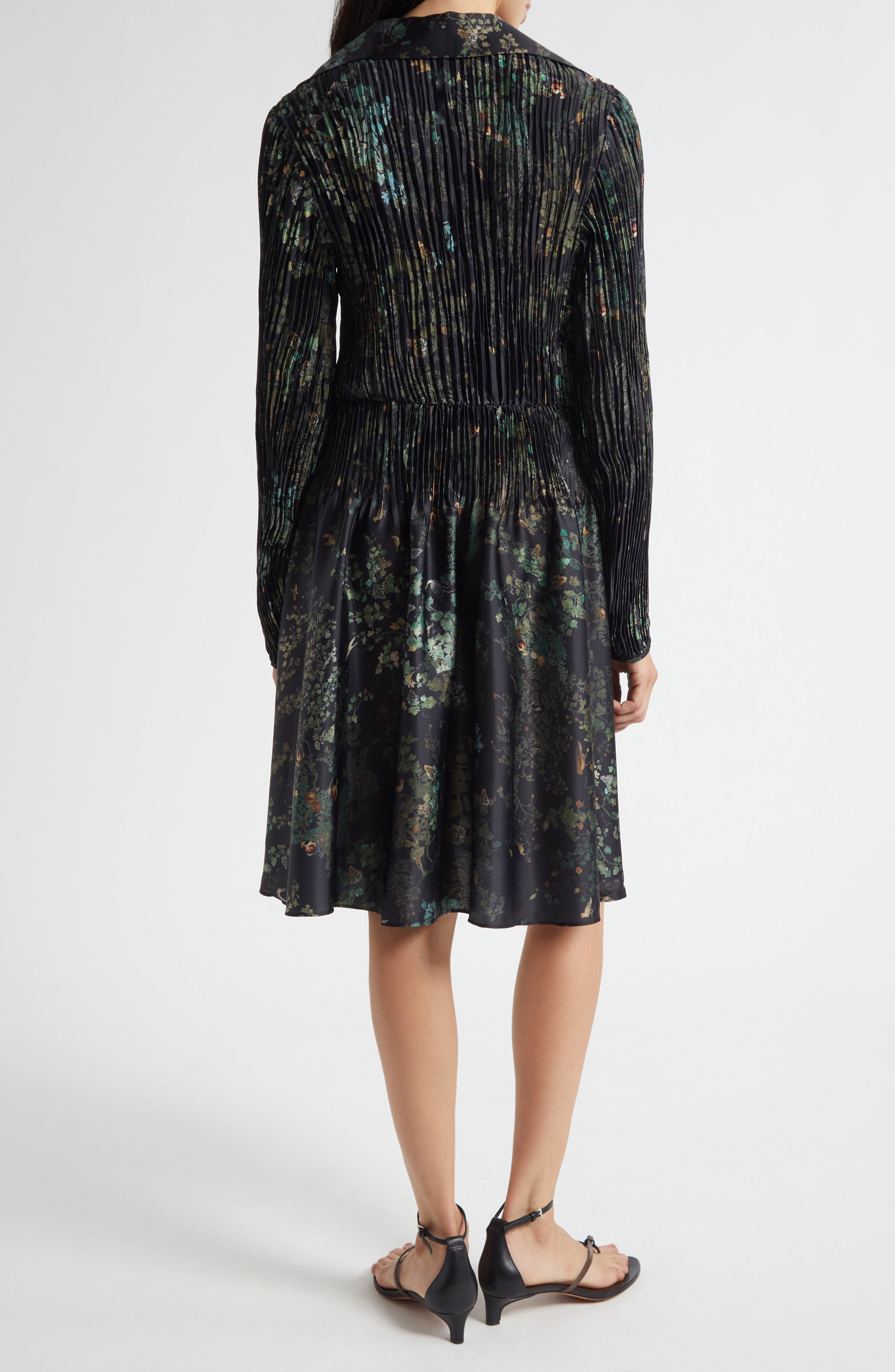 Grape Vine Long Sleeve Jacquard Dress - image 2