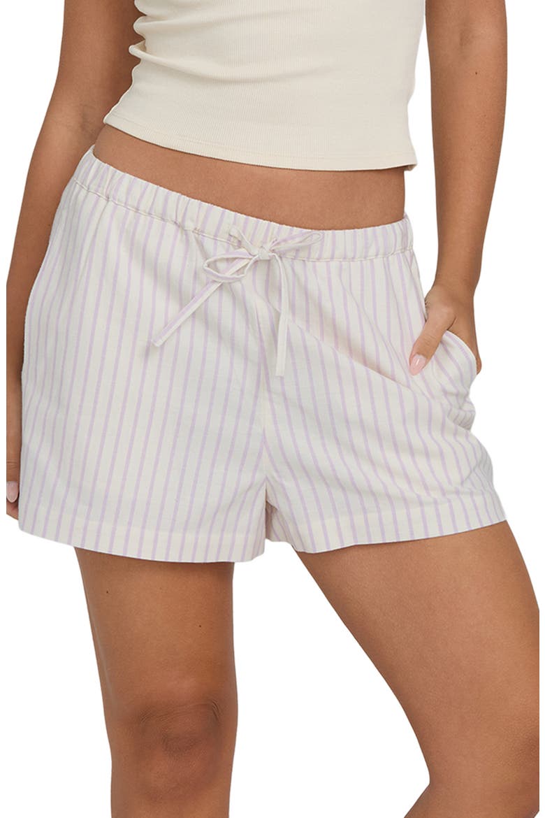 Wanderer Stripe Drawstring Shorts, Main, color, VINTAGE VIOLET