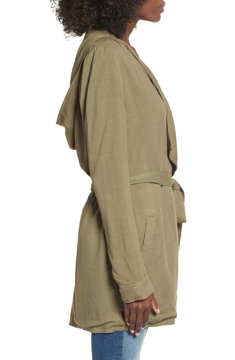 Jolt Drape Front Hooded Anorak, Alternate, color, 