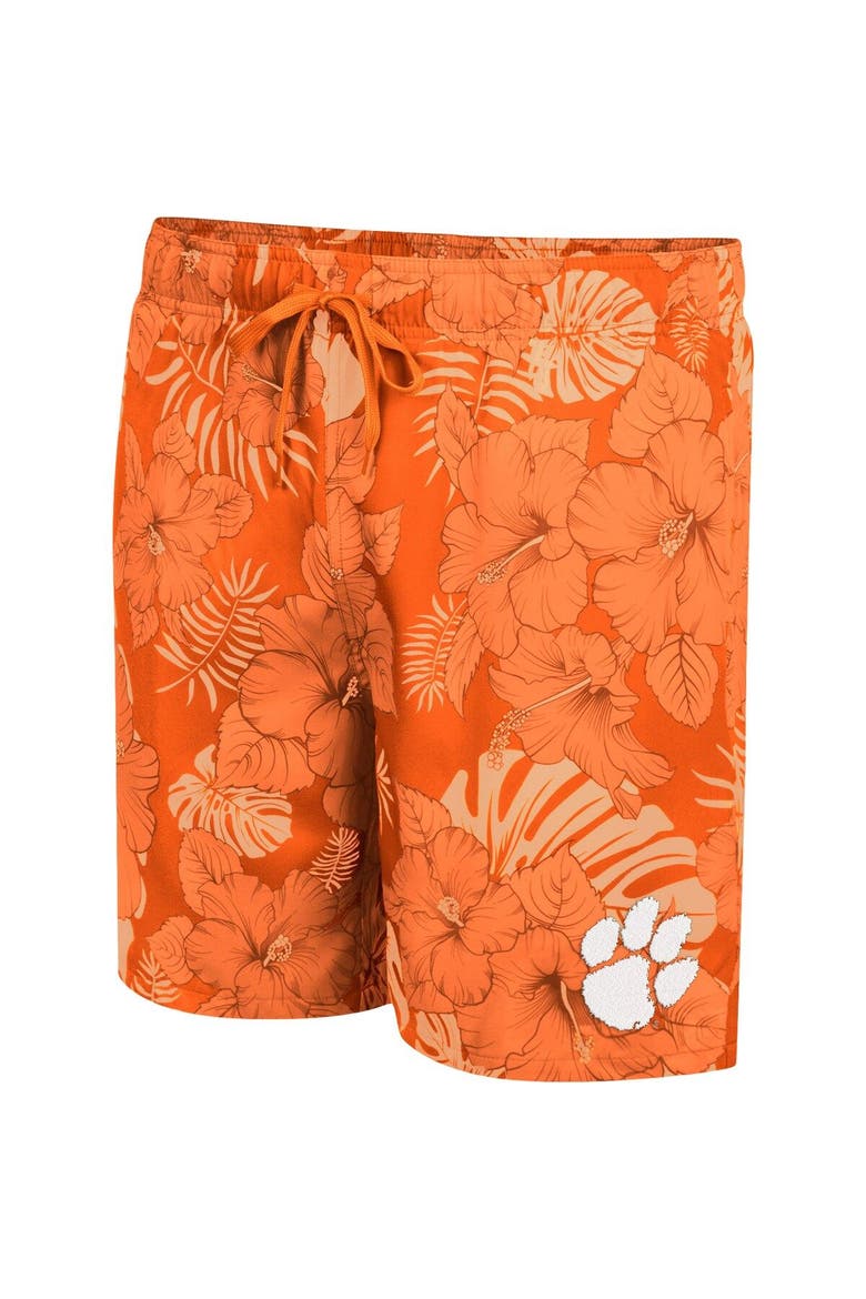 Men's Colosseum Orange Clemson Tigers The Dude Swim Shorts, Alternate, color, Orange