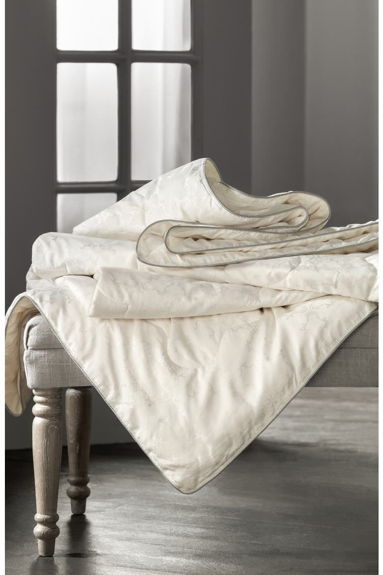 Celesta cashmere silk comforter, Alternate, color, White