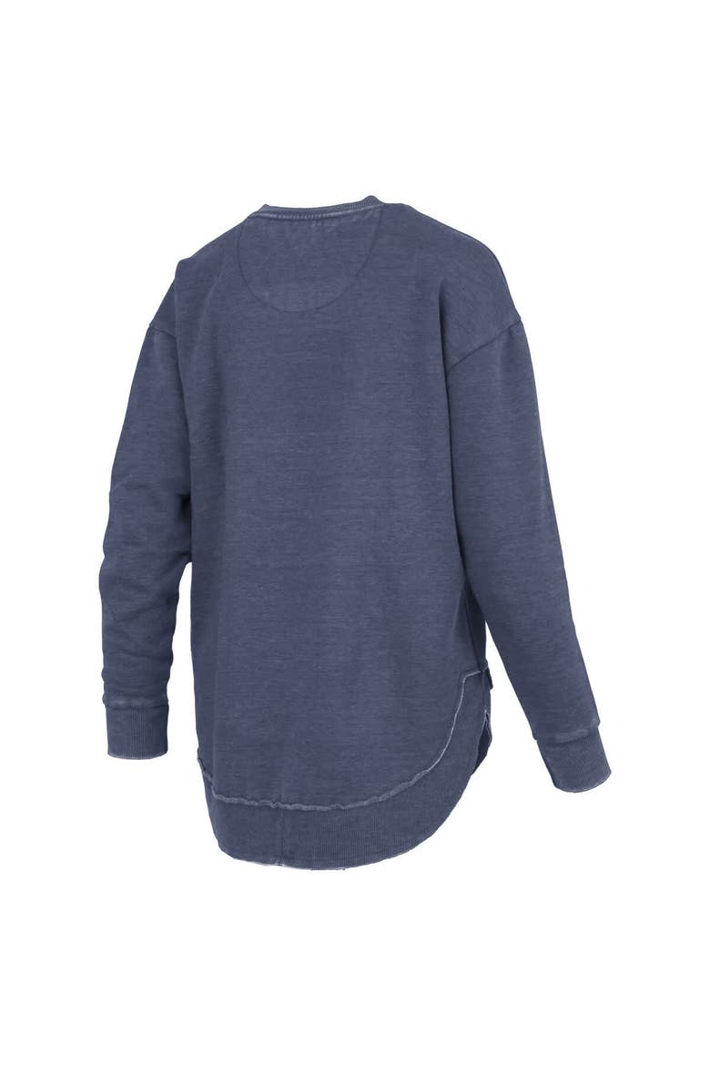 Women's Pressbox Navy Penn State Nittany Lions Westin Poncho V-Neck Pullover Sweatshirt, Alternate, color, Navy