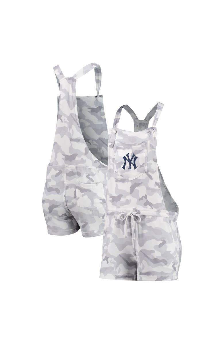 CONCEPTS SPORT Women's Concepts Sport Gray New York Yankees Camo Overall Romper, Main, color, 