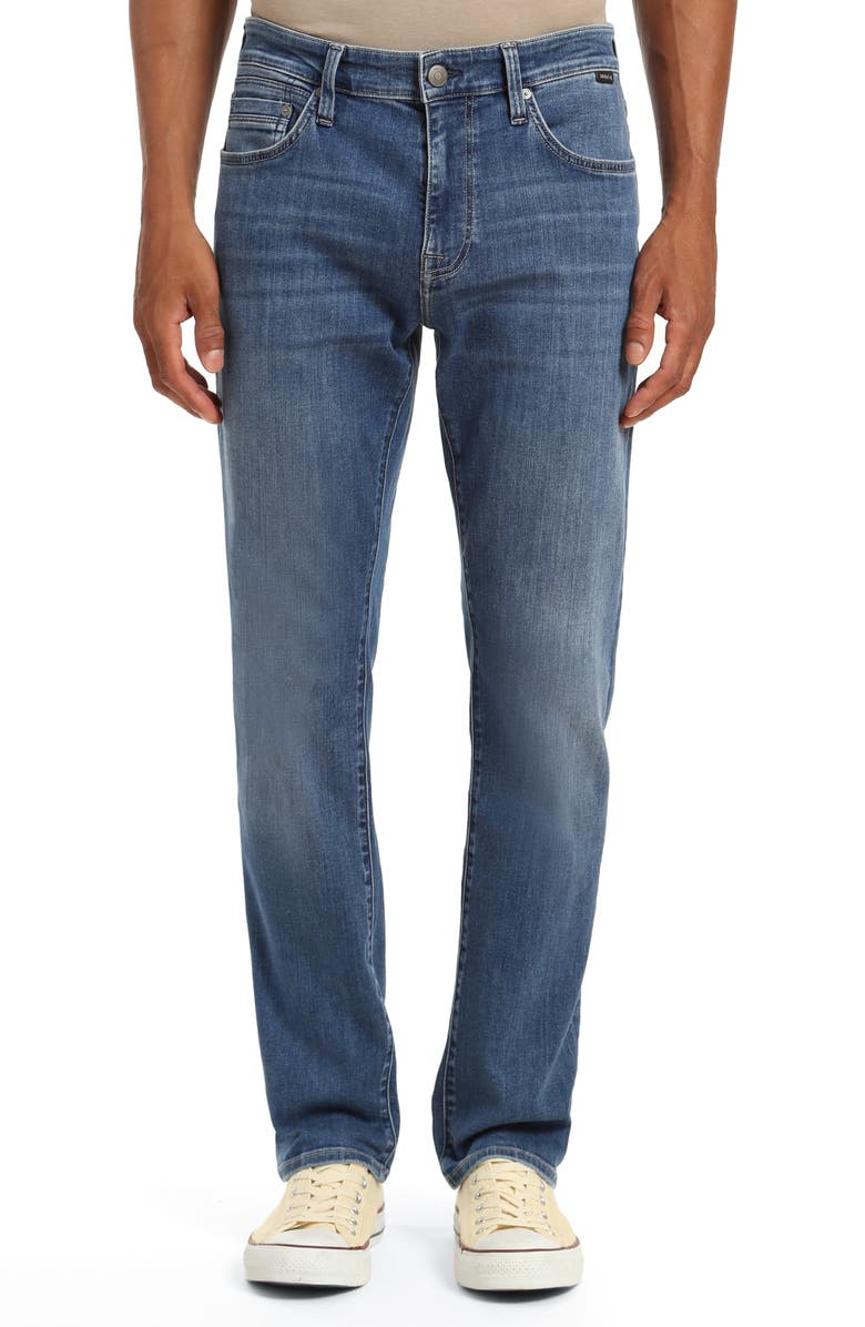 Mavi Jeans Zach Straight Leg Jeans, Main, color, Mid Ind Brushed Williamsburg
