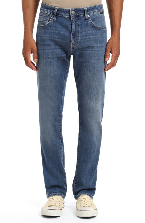 Mavi Jeans Zach Straight Leg Jeans in Mid Ind Brushed Williamsburg 