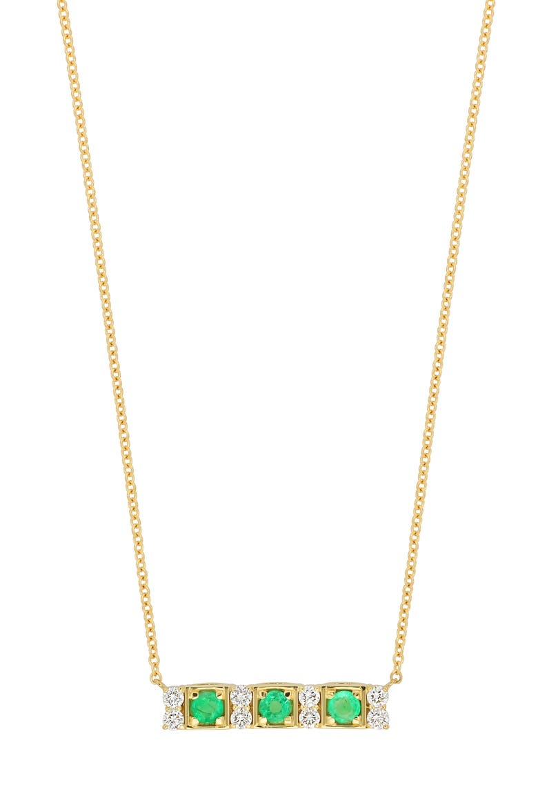 El Mar Emerald & Diamond Pendant Necklace (Nordstrom Exclusive), Main, color, 18K YELLOW GOLD
