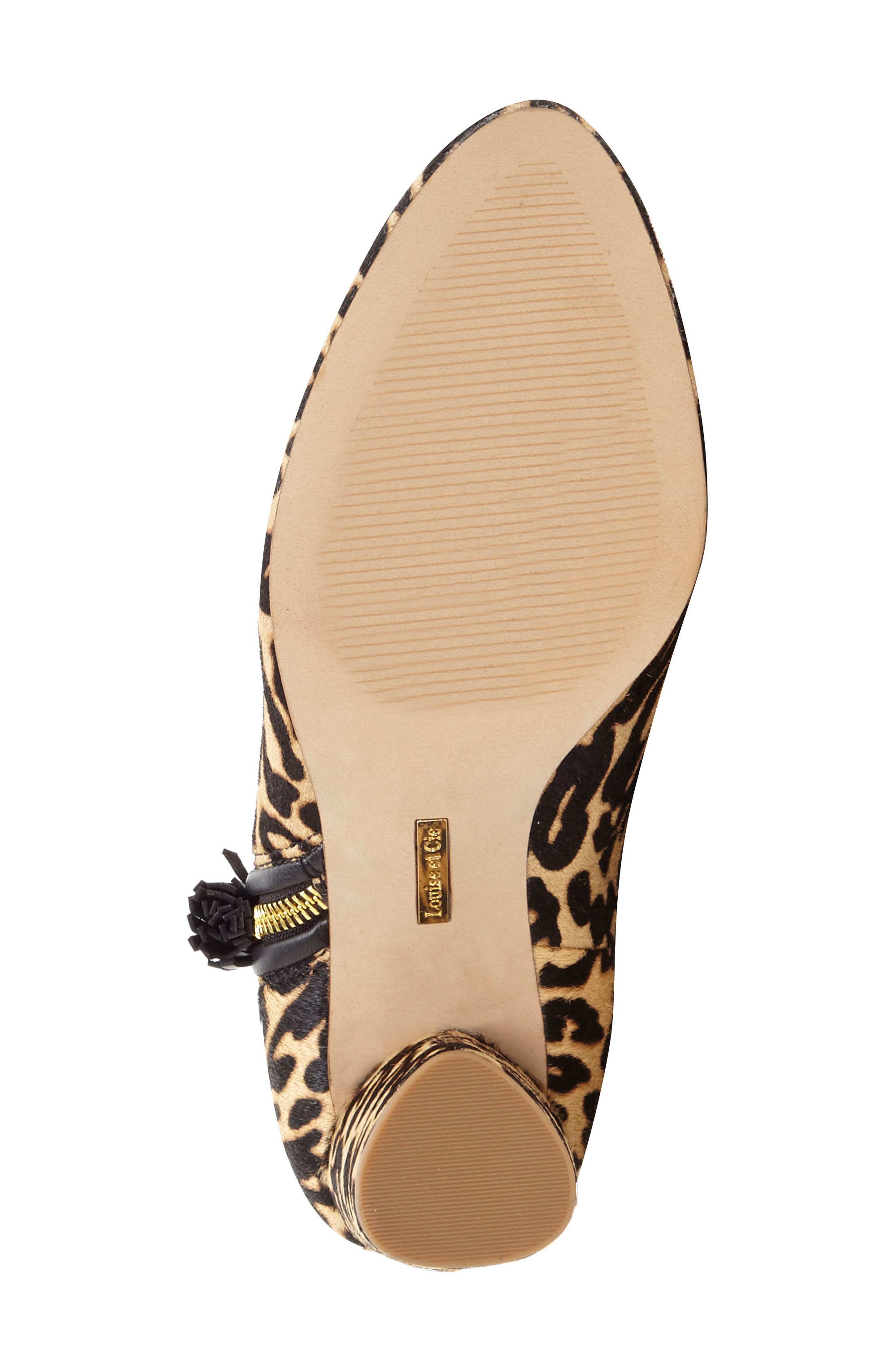 Zirelle Genuine Calf Hair Bootie, Alternate, color, LEOPARD PRINT CALF HAIR