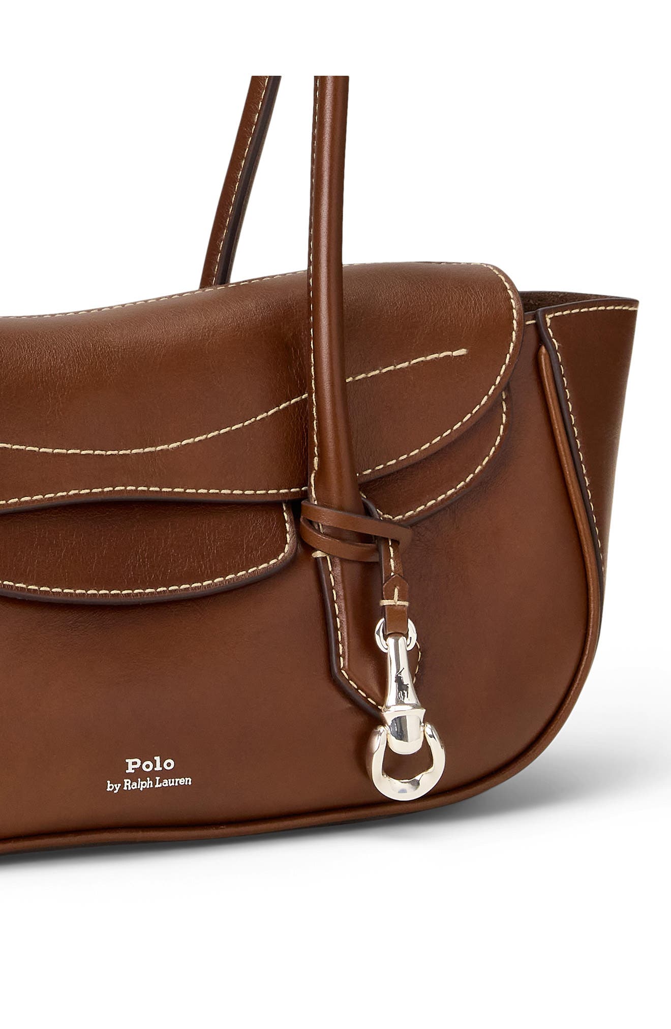 Small Polo Blaze Tumbled Leather Shoulder Bag, Alternate, color, CHESTNUT