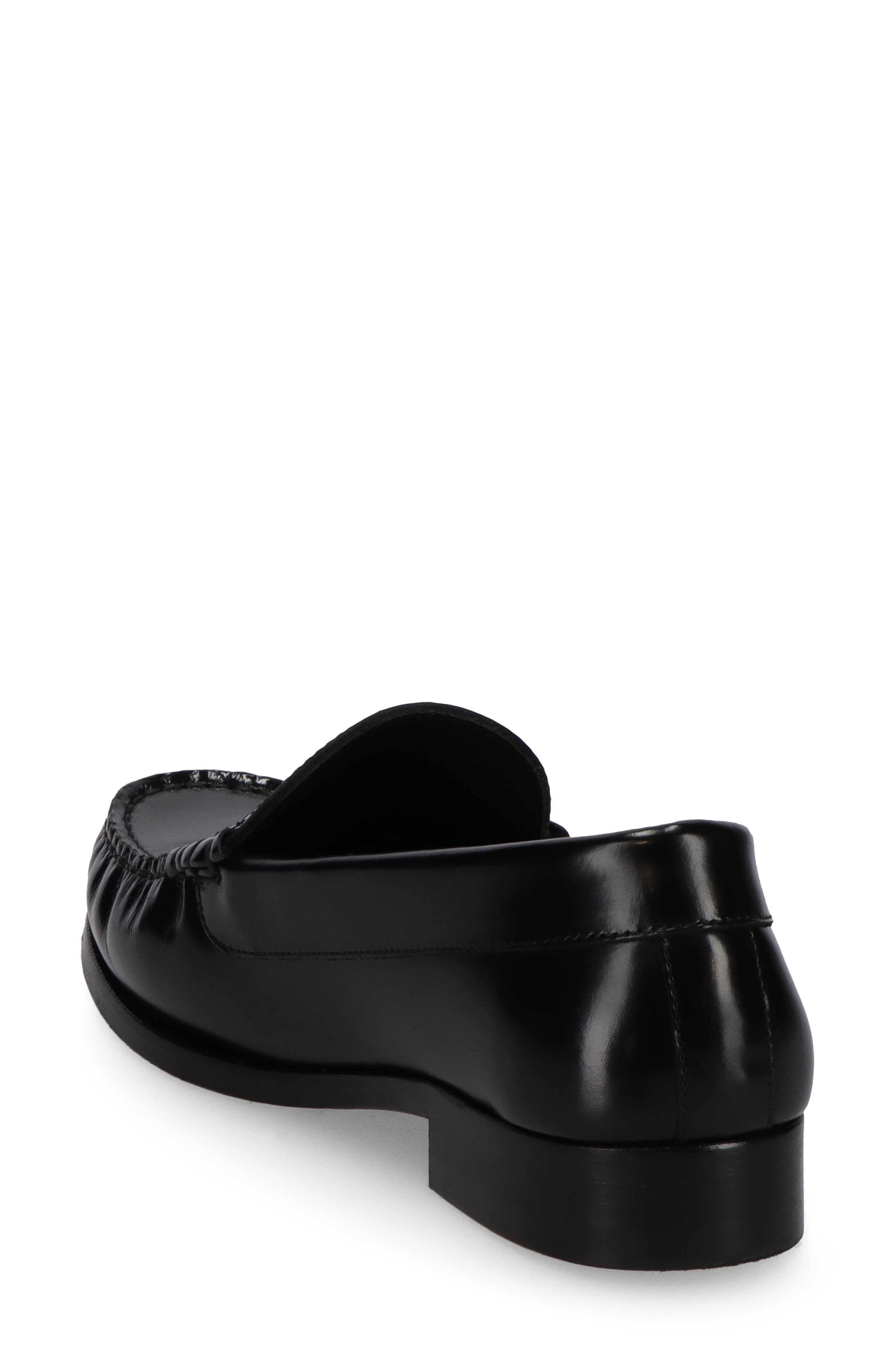 ALOHAS <p>Rivet Leather Loafer (Women)</p>, Alternate, color, Black