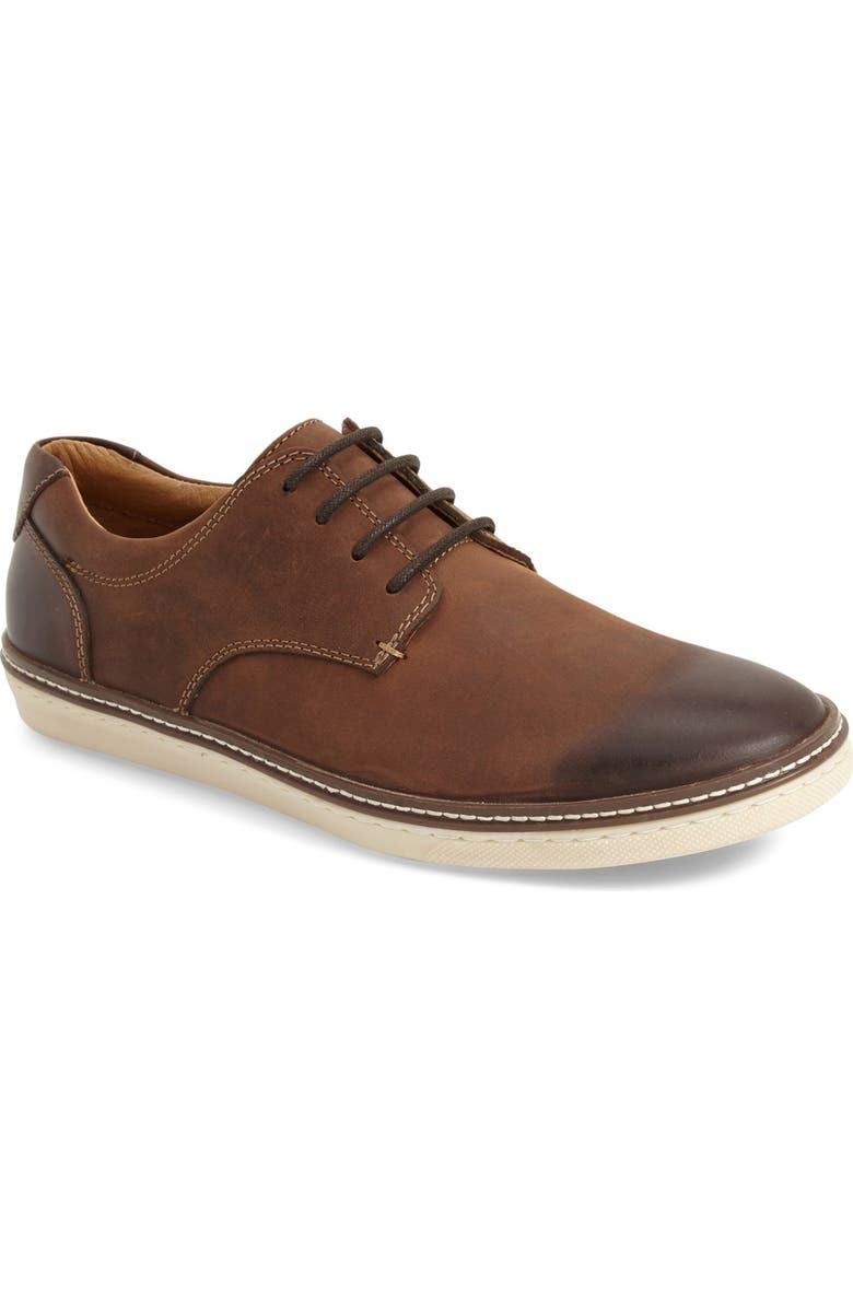 Johnston & Murphy 'McGuffey' Plain Toe Derby, Main, color, Tan Calfskin
