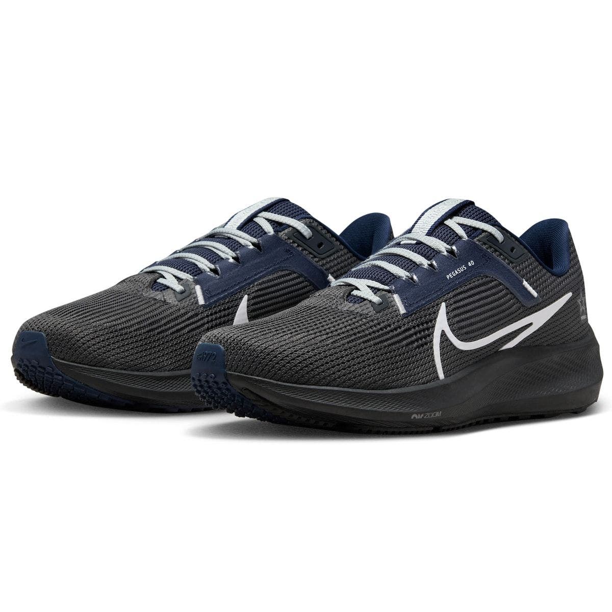 Unisex Nike  Anthracite Dallas Cowboys Zoom Pegasus 40 Running Shoe, Alternate, color, Anthracite