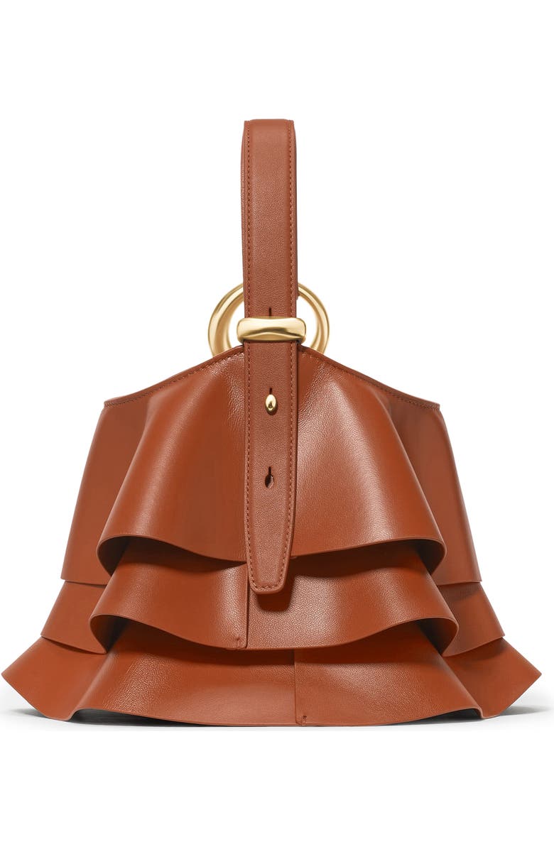 Kate Spade New York halo pleated wave leather mini bucket bag, Alternate, color, Southwest Desert