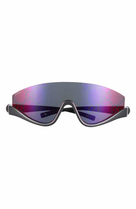 Gucci 99mm Polarized Shield Sunglasses