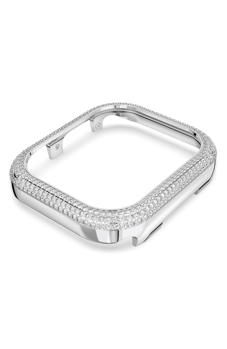 Swarovski Sparkling Pavé 41mm Apple Watch<sup>®</sup> Case Attachment, Alternate, color, Silver