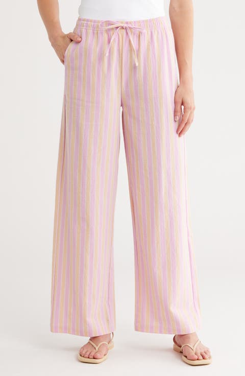Stripe Wide Leg Pants
