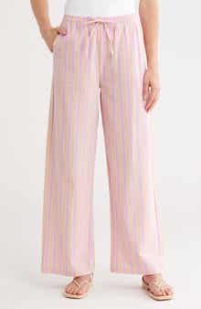 INTERNATIONAL DESIGNER Stripe Wide Leg Pants