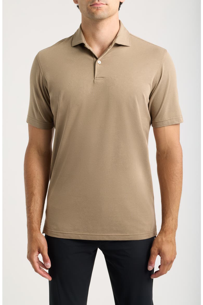 Crown Crafted Albatross Performance Polo, Main, color, LIGHT MOCHA