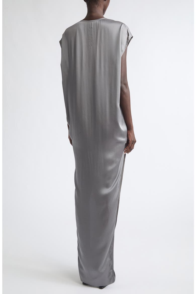 Arrowhead Satin Shift Gown, Alternate, color, STEEL